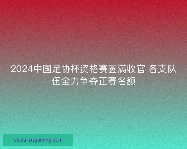 2024中国足协杯资格赛圆满收官 各支队伍全力争夺正赛名额 2024中国足协杯资格赛圆满收官 各支队伍全力争夺正赛名额